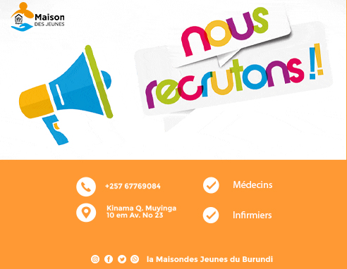 Recrutement pour divers postes